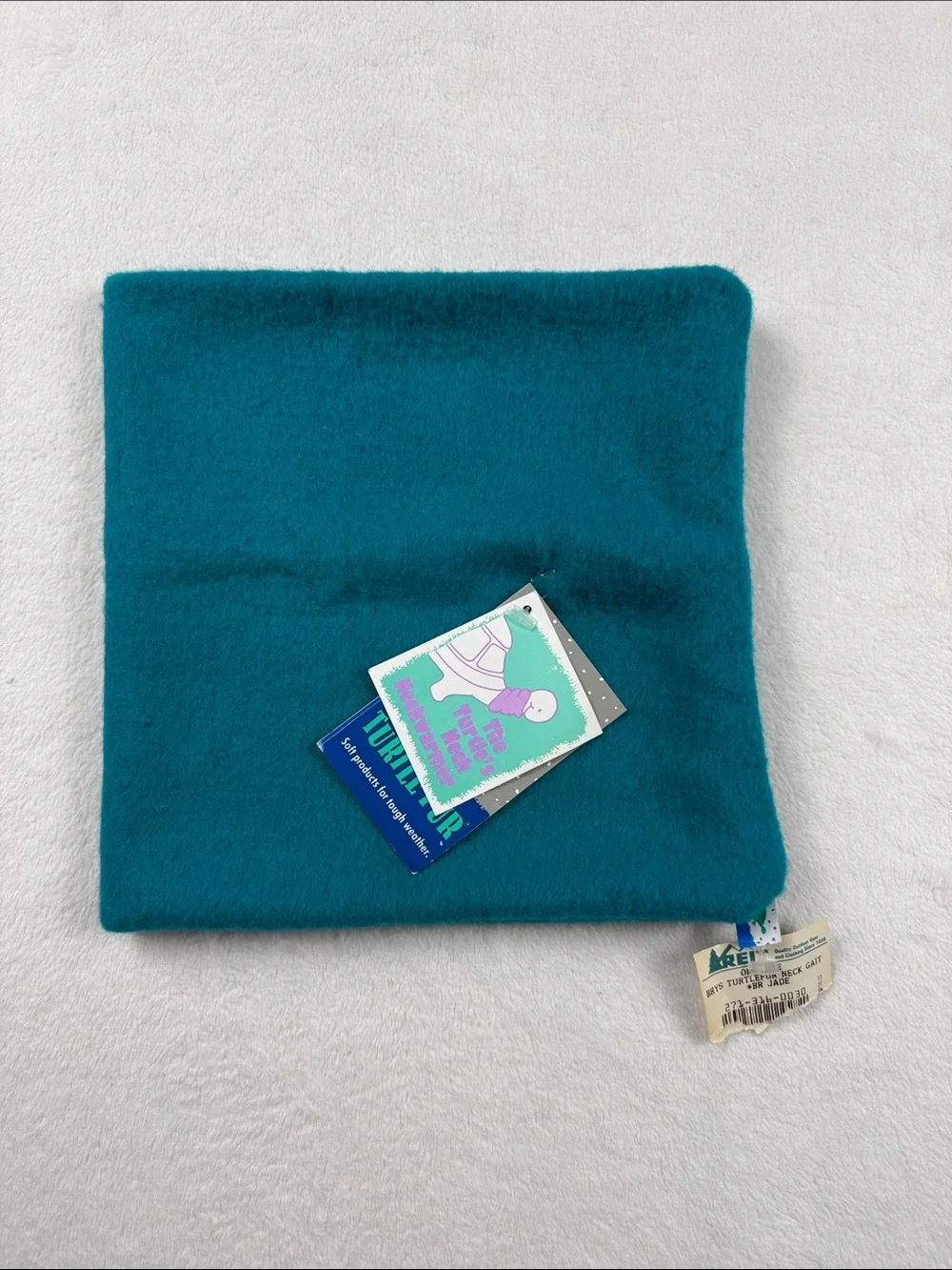 New Vintage Turtle Fur Neck Gaiter Neck Warmer Jade Made in USA REI 80s/90s NWT